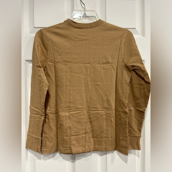 Patagonia Kids' Medium Long-Sleeved Cotton Ridge Rise Stripe T-Shirt Brown NWT - Picture 3 of 8